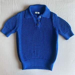 Knit top short sleeve